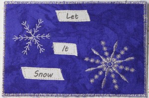 snowflake postcard