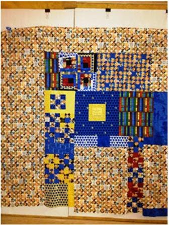 quilt label with blue border image 19 336x445