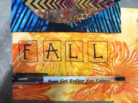 FALL Using Fabric Pen