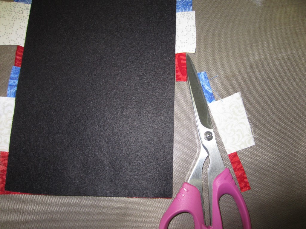 Cutting from the back of the flag