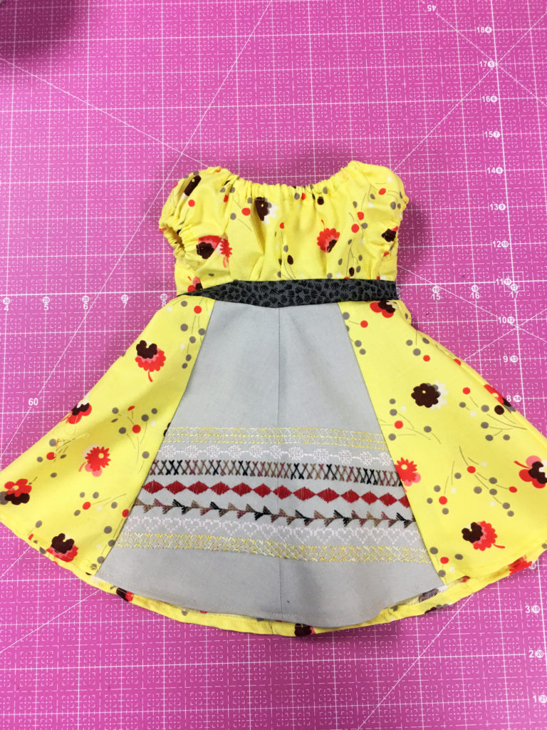 Sulky Doll Blog Dress on Cutting Mat