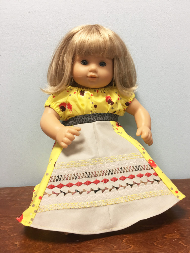 Sulky Doll Blog Dress on Smaller Doll